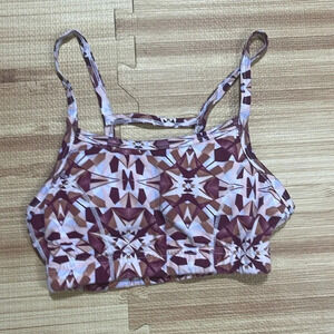 Series 8 Purple Pink Geometric Pattern Sports Bra Women's Size Small